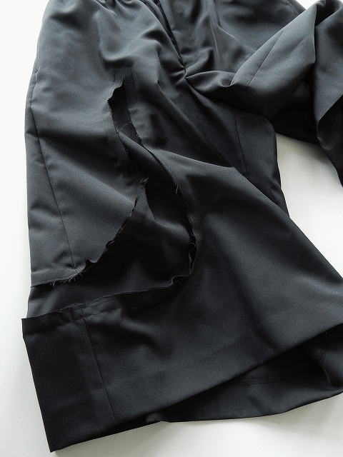 コムデギャルソンブラック　レディースSサイズ　黒のキュロット ゴムウエスト BLACK COMME des GARCONS（ブラックコムデギャルソン）ロング